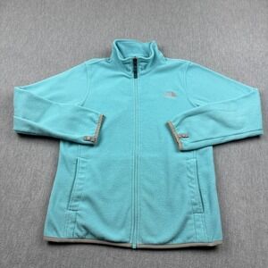 The North Face Jacket Girls Large 14-16 Blue Fleece Full-Zip Outdoors Mock Neck